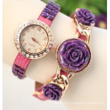 Venda Por Atacado turquesa jóias de cristal pulseira pulseira relógio mulheres relógio de pulso